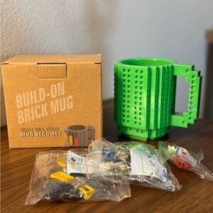 Green Build-On Brick Mug